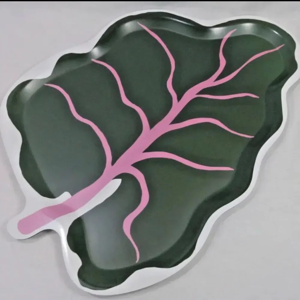 IKEA X Marimekko BASTUA Green Leaf Shaped Serving Tray‎